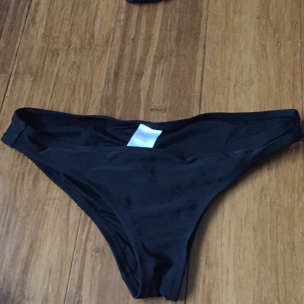 black bathing suit bottoms